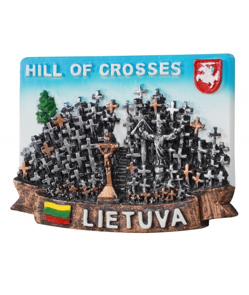 Juodos spalvos magnetas Hill of Crosses